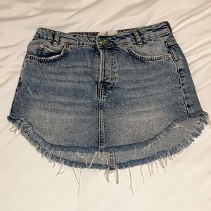 Free People Jean Skirt